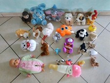 LOTTO STOCK 25 PELUCHE VARI SOGGETTI E ANIMALI USATI ESATTAMENTE COME DA FOTO