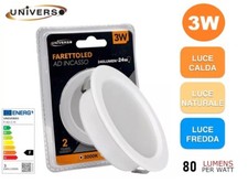Faretto a led incasso slim 3W