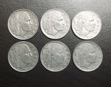 1939-1943 Italia 20 Centesimi Lotto di 6 Monete Epoca Seconda Guerra Mondiale Collezione KM 75