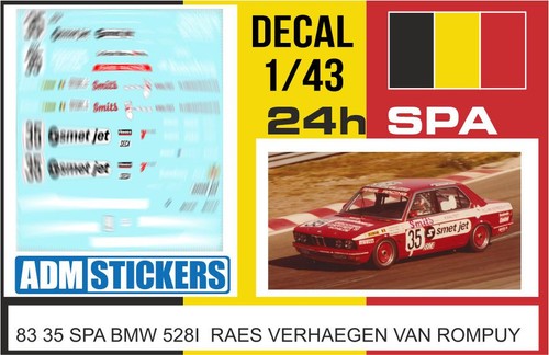 Decal 24h spa - 83, 1983