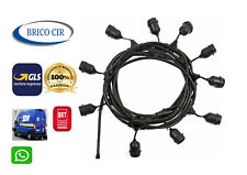 Catena di 10 Lampadine E27 10 MT Impermeabile IP54 LED Luci Esterno allungabile