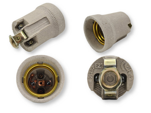 Portalampada ceramica e27 - in,