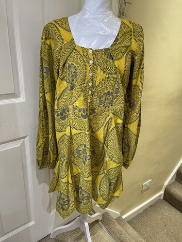 Abito blusa svasato - , giallo