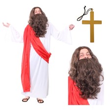 ADULTO GESÙ CRISTO COSTUME RELIGIOSO NATALE NATALE ABITO FANTASIA
