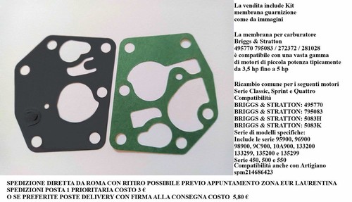 Kit membrane carburatore - membrane,