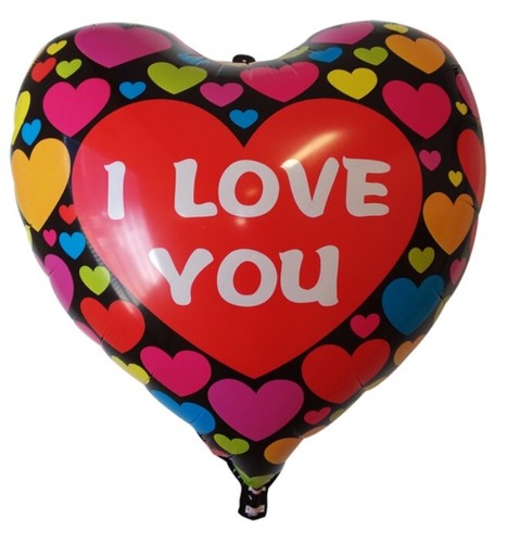 Pallone mylar cuore con - mylar, 63