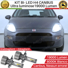 KIT A LED H4 PER FIAT GRANDE PUNTO EVO LAMPADE LED 6000K BIANCO GHIACCIO CANBUS