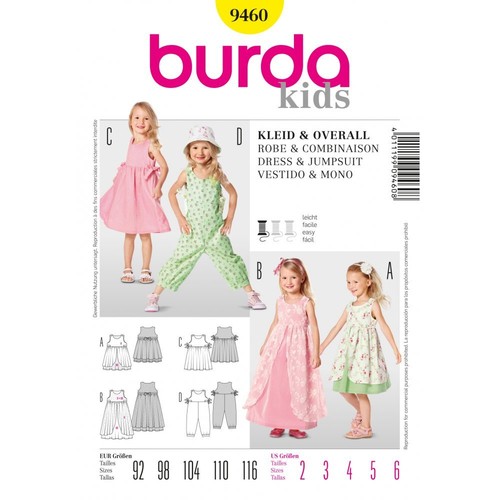 Burda b9460 cartamodello per - b9460,