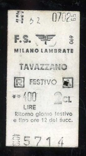 Biglietto treno ferrovia - biglietto,