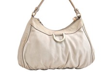 Autentica GUCCI Abbey borsa a tracolla vintage a mano in pelle 189833 bianca 3542N