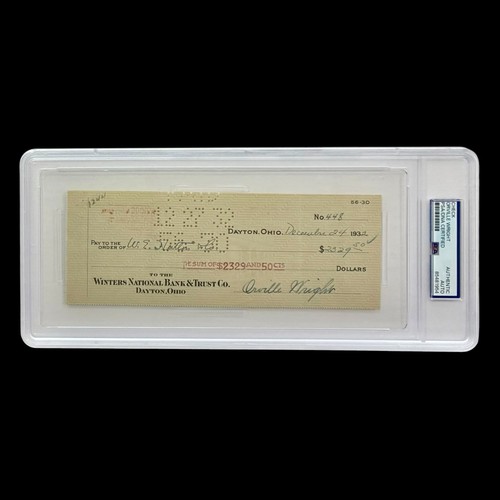 Orville wright assegno firmato - orville,