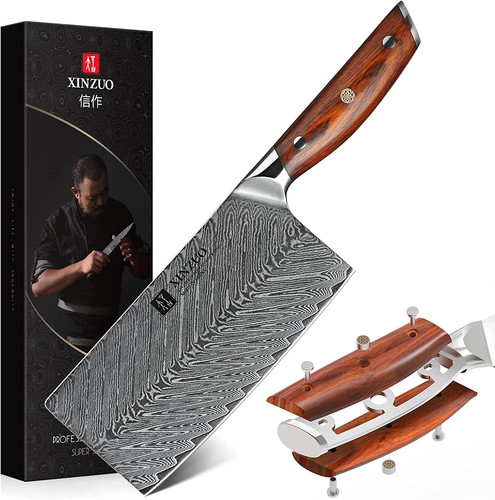 Acciaio damasco 18cm mannaia - acciaio,