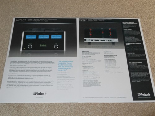 Mcintosh mc207 brochure pg - mc207, brochure,