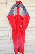 Tuta da Neve Vintage Maier  Taglia 46 – Rosso/Grigio Anni ‘80/90 – Made in 