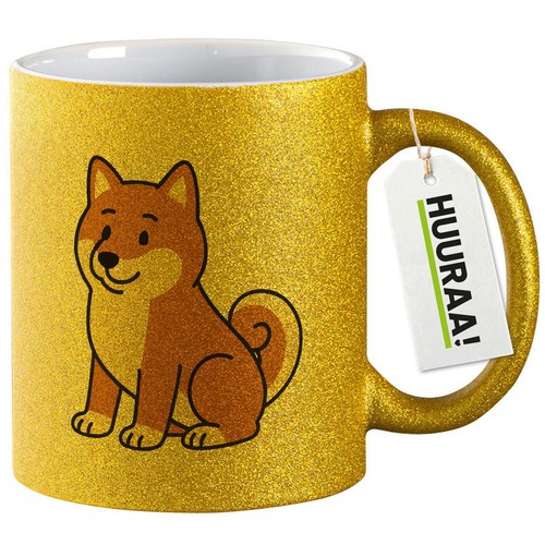 Tazza glitter shiba inu - glitter,