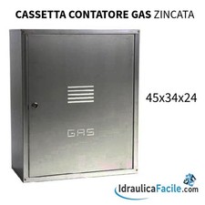 CASSETTA CONTATORE GAS  - zincata - misure 45x34x24