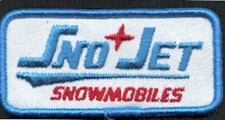 Patch fabbrica motoslitta vintage SNO-JET SNOJET! Slitta da sci anni 70 Skidoo