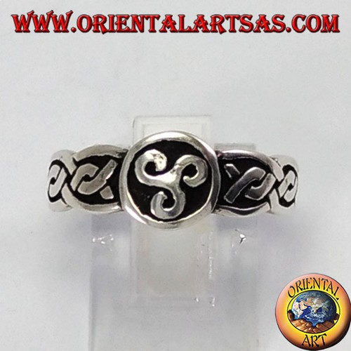 Anello argento triskell - d'argento, con
