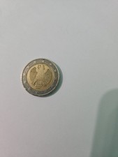 Moneta Rara 2 euro Germania 2002 lettera F con errore di conio