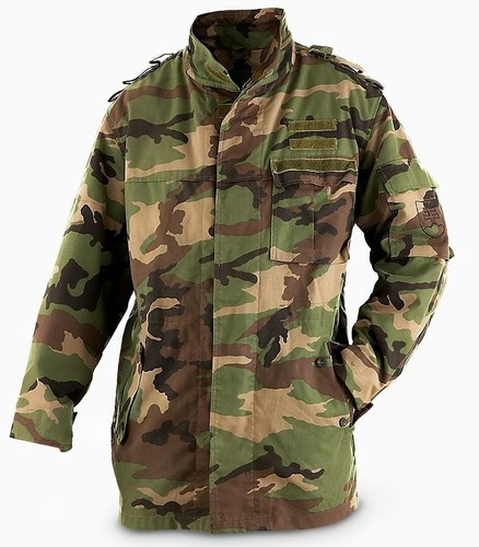 Woodland camo combat parka - combat,