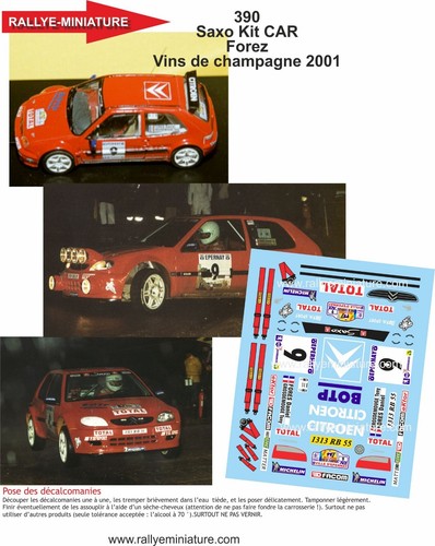 Decals ref 0390 - 1/43, citroen