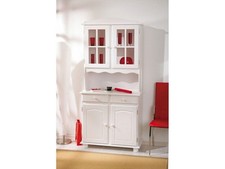 MOBILE IN PINO MASSICCIO CREDENZA VALENCIA 2 ANTE 2 CASSETTI E 2 VETRINE