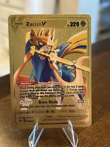 Carta pokemon zacian rara - pokemon, v