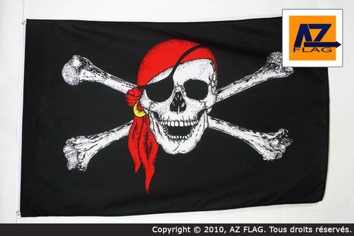 Bandiera pirata con - pirata, bandana