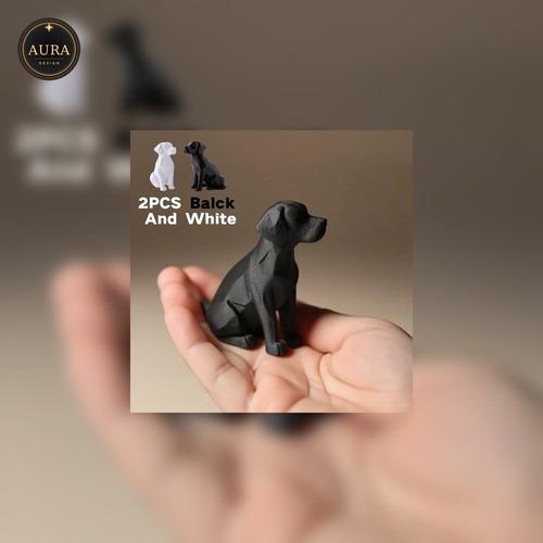 Set statue labrador - 2,