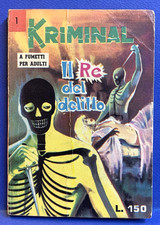 KRIMINAL n. 1 IL RE DEL DELITTO Corno 1964 PRIMA EDIZIONE aut. 6235 del 1963 !!
