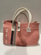 BRANDINA ITALY BORSA TOTE A RIGHE ROSA/BIANCO/GRIGIO ottime condizioni