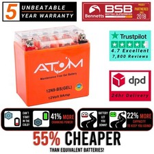 Batteria Moto 12N9-BS Atom Gel