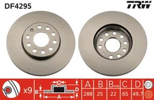 Set freni a disco TRW DF4295