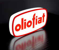 Lampada Insegna Targa Luminosa Lightbox Led Usb C Olio Oil Fiat LOGO 3d