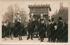 1924 CARNEVALE a UDINE Foto Carro costume cavalieri a cavallo