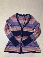 Maglione cardigan a righe Moth