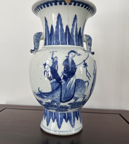 Vaso cinese porcellana blu - vaso, in