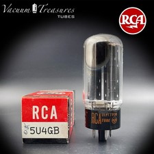 5U4GB 5AS4A RCA Black Plates Top Side Halo Getter Made in USA '60s