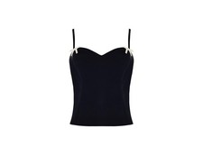 Top bustier con spille a