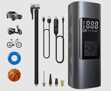 MINI COMPRESSORE AD ARIA AUTO PORTATILE GONFIATORE RICARICABILE DISPLAY LED NEW
