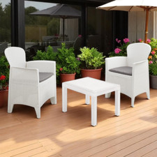 Salottino da giardino Bianco