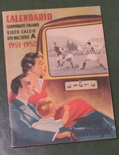 Splendido CALENDARIO CAMPIONATO 1951-1952, Tadini Lambertenghi - TV in copertina