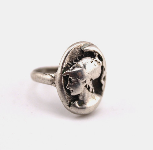 12616 anello vintage argento - anello,