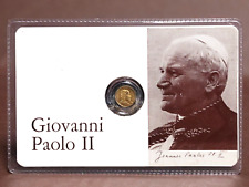 05 Tessera piccola moneta bagnata oro Papa GIOVANNI PAOLO II