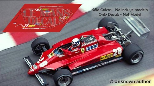 Decals ferrari 126 - 126, gp