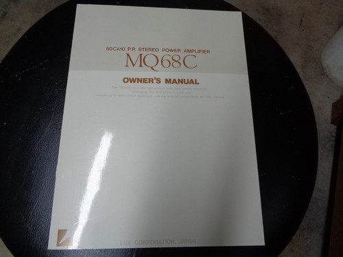 Luxman mq68c manuale - mq68c,