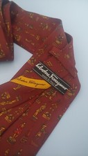 CRAVATTA UOMO (TIE)  vintage SALVATORE FERRAGAMO made in Italy  New!  rare