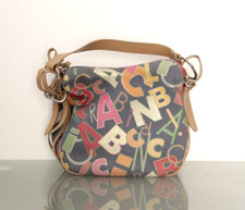 Borsa a spalla Braccialini in tela effetto denim