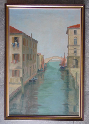 Italia veduta canale ponte - e,