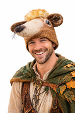 Cappello orso in feltro fatto